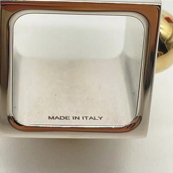 Hermes Chaine d'Ancre Scarf Ring Silver x Gold W/Box - Picture 8 of 9